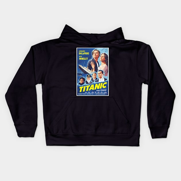 Titanic - 1997 American Romc Disaster Film Kids Hoodie by binchudala